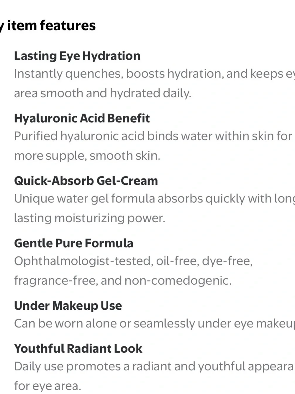 Two count hydro boost Neutrogena awakening eye cream